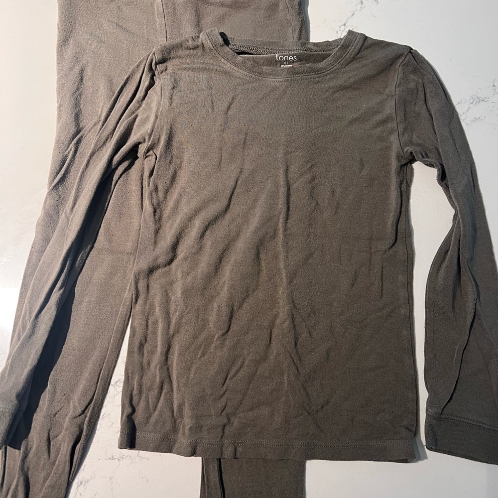 Olive Long Sleeve Top and Pants Set